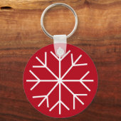 Anpassbare Schneeflocke Schlüsselanhänger (Vorderseite)
