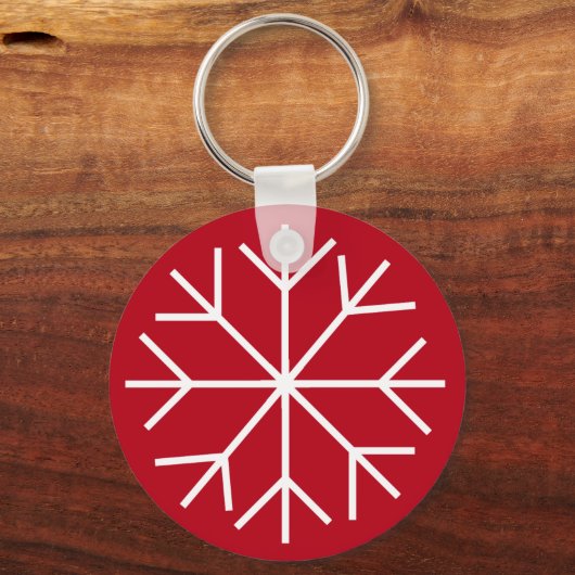 Anpassbare Schneeflocke Schlüsselanhänger (Vorderseite)