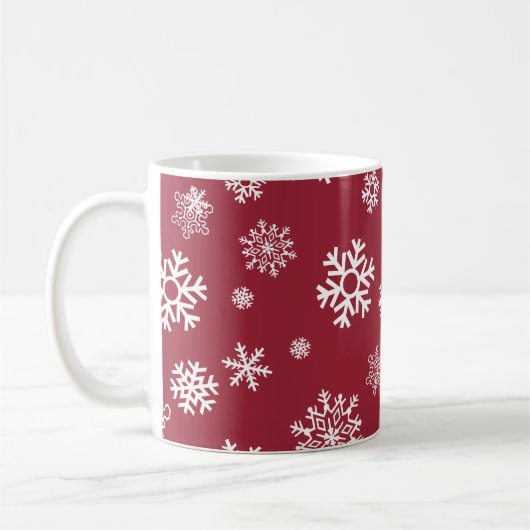 Anpassbare Schneeflocken Kaffeetasse (Links)