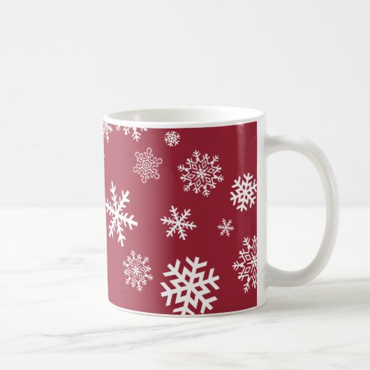 Anpassbare Schneeflocken Kaffeetasse (Rechts)