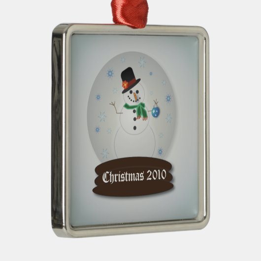 Anpassbare Schneelandschaft Ornament Aus Metall (Rechts)