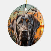 Anpassbare Schokolade Labrador Ornament (Links)