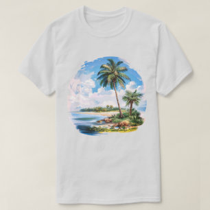 Anpassbare schöne tropische Szenerie T-Shirt
