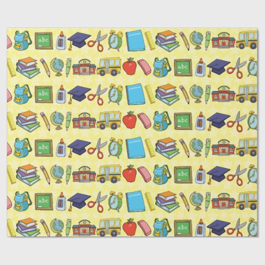 Anpassbare Schule Geschenkpapier (Flach)