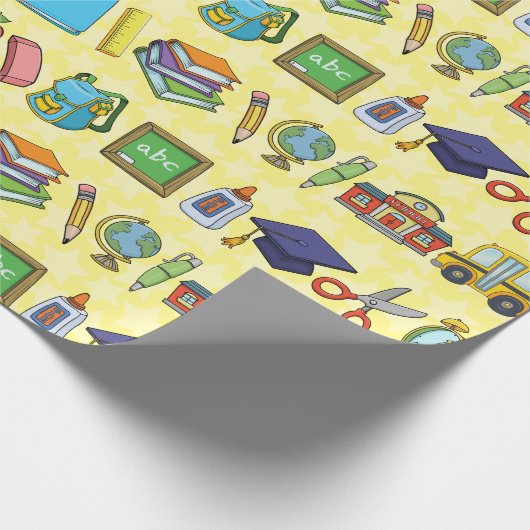 Anpassbare Schule Geschenkpapier (Ecke)