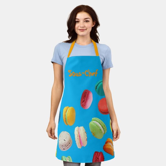 Anpassbare Schürze für "französische Macarons" (Getragen)