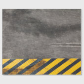 Anpassbare schwarz-gelbe Gefahrenlinien Geschenkpapier (Flach)