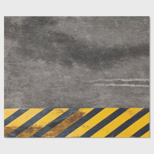 Anpassbare schwarz-gelbe Gefahrenlinien Geschenkpapier (Flach)