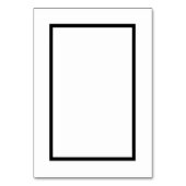 Anpassbare Schwarz/Weiß-Blank-Tischnummer Tischnummer (Rückseite)