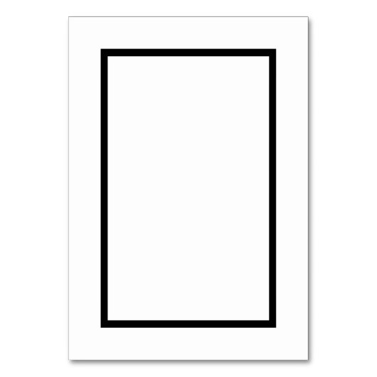 Anpassbare Schwarz/Weiß-Blank-Tischnummer Tischnummer (Vorderseite)