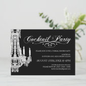 Anpassbare Schwarz-Weiß-Party Einladungen (Stehend Vorderseite)