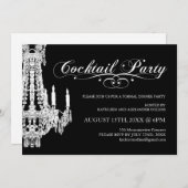 Anpassbare Schwarz-Weiß-Party Einladungen (Vorne/Hinten)