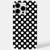 Anpassbare Schwarz-weiße Polka-Punkte Case-Mate iPhone Hülle (Rückseite)