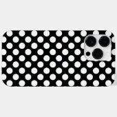 Anpassbare Schwarz-weiße Polka-Punkte Case-Mate iPhone Hülle (Rückseite (Horizontal))
