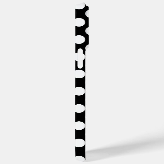 Anpassbare Schwarz-weiße Polka-Punkte Case-Mate iPhone Hülle (Rückseite / Rechts)