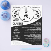 Anpassbare Schwarz-weiße Yoga-Flyer Flyer (Einzeln)