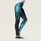 Anpassbare schwarze und blaue Leggings (Rechts)