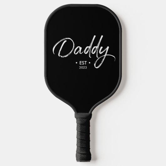 Anpassbare Script Daddy Etabliertes Jahr Pickleball Schläger (Vorderseite)