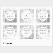 Anpassbare Seifenbeschriftungsmuster Moderne Quadratischer Aufkleber (Blatt)