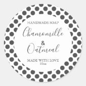 Anpassbare Seifenbeschriftungsmuster Moderne Runder Aufkleber (Vorderseite)