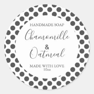 Anpassbare Seifenbeschriftungsmuster Moderne Runder Aufkleber