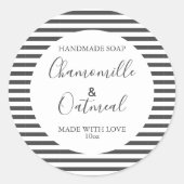 Anpassbare Seifenbeschriftungsmuster Moderne Runder Aufkleber (Vorderseite)