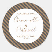 Anpassbare Seifenbeschriftungsmuster Moderne Runder Aufkleber (Vorderseite)