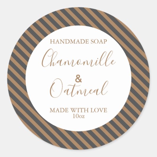 Anpassbare Seifenbeschriftungsmuster Moderne Runder Aufkleber (Vorderseite)