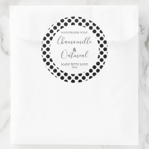 Anpassbare Seifenbeschriftungsmuster Moderne Runder Aufkleber