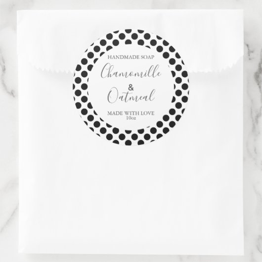 Anpassbare Seifenbeschriftungsmuster Moderne Runder Aufkleber (Tasche)