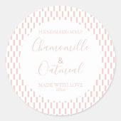 Anpassbare Seifenbeschriftungsmuster Moderne Runder Aufkleber (Vorderseite)