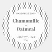 Anpassbare Seifenbeschriftungsmuster Moderne Runder Aufkleber (Vorderseite)