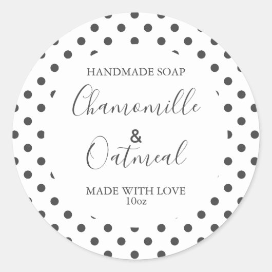 Anpassbare Seifenbeschriftungsmuster Moderne Runder Aufkleber (Vorderseite)