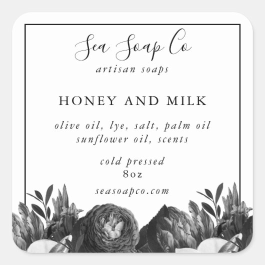 Anpassbare Seifenkleber Quadratischer Aufkleber (Vorderseite)