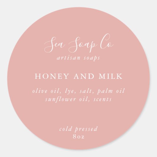 Anpassbare Seifenkleber Runder Aufkleber (Vorderseite)