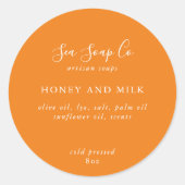 Anpassbare Seifenkleber Runder Aufkleber (Vorderseite)