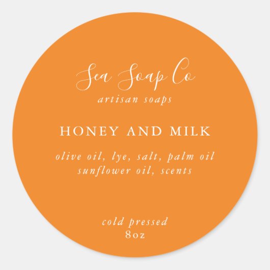 Anpassbare Seifenkleber Runder Aufkleber (Vorderseite)