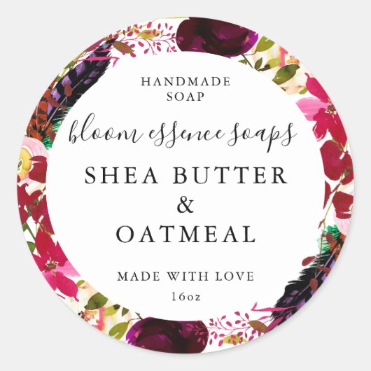 Anpassbare Seifenkleber Runder Aufkleber (Vorderseite)