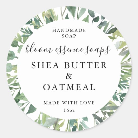 Anpassbare Seifenkleber Runder Aufkleber (Vorderseite)