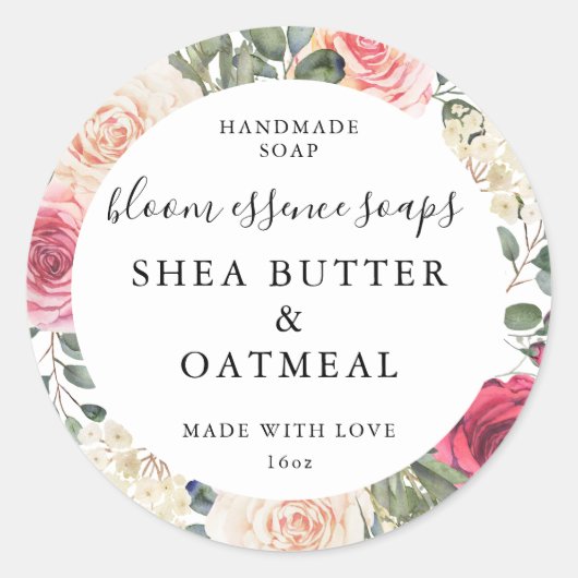 Anpassbare Seifenkleber Runder Aufkleber (Vorderseite)
