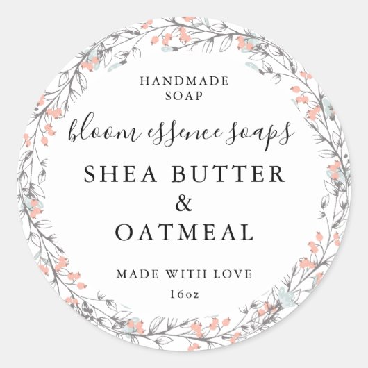 Anpassbare Seifenkleber Runder Aufkleber (Vorderseite)