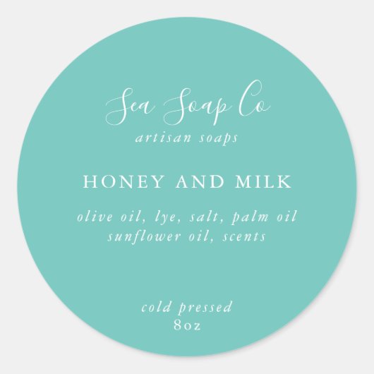 Anpassbare Seifenkleber Runder Aufkleber (Vorderseite)