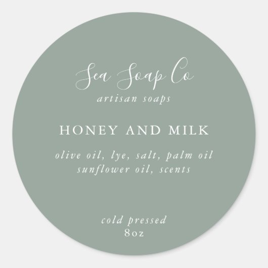 Anpassbare Seifenkleber Runder Aufkleber (Vorderseite)