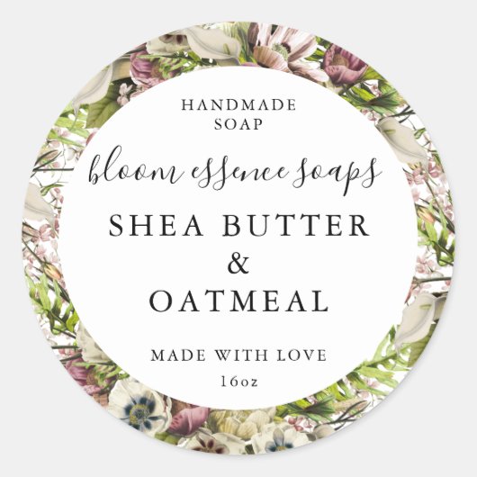 Anpassbare Seifenkleber Runder Aufkleber (Vorderseite)