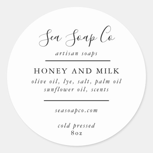 Anpassbare Seifenkleber Runder Aufkleber (Vorderseite)