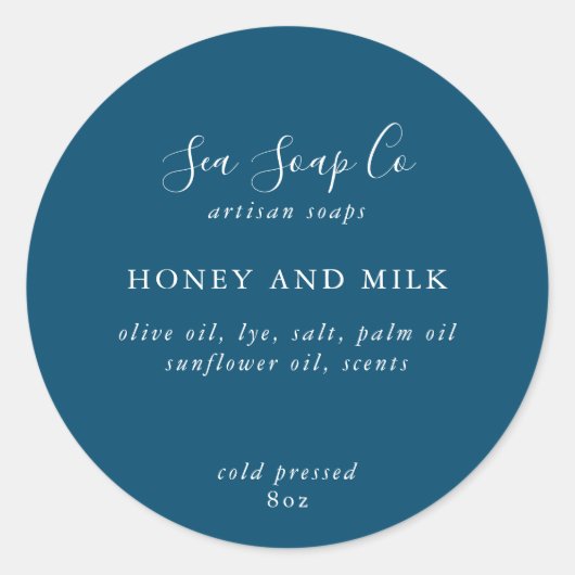 Anpassbare Seifenkleber Runder Aufkleber (Vorderseite)