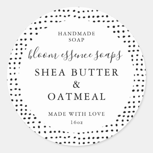 Anpassbare Seifenkleber Runder Aufkleber (Vorderseite)