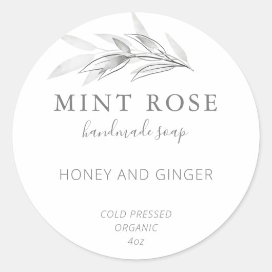 Anpassbare Seifenmarken Runder Aufkleber (Vorderseite)
