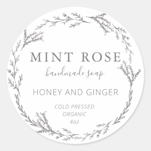 Anpassbare Seifenmarken Runder Aufkleber (Vorderseite)