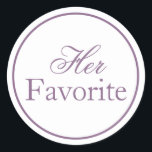 Anpassbare seine und ihre Hochzeitskleber Lila Runder Aufkleber<br><div class="desc">Verbessern Sie Ihre Hochzeitsfeier mit diesen Personalisierten Gastgeschenk Hochzeit Stickers. Diese individuell gestalteten Labels sind ideal, um Ihren Gastgeschenke Hochzeiten eine Touch Eleganz zu verleihen. Sie spiegeln Ihren einzigartigen Stil wider und machen Ihren Tag noch unvergesslicher. Wählen Sie aus einer Vielzahl von Farben und Schriftart, um Ihre Hochzeitsaufkleber mit Namen,...</div>